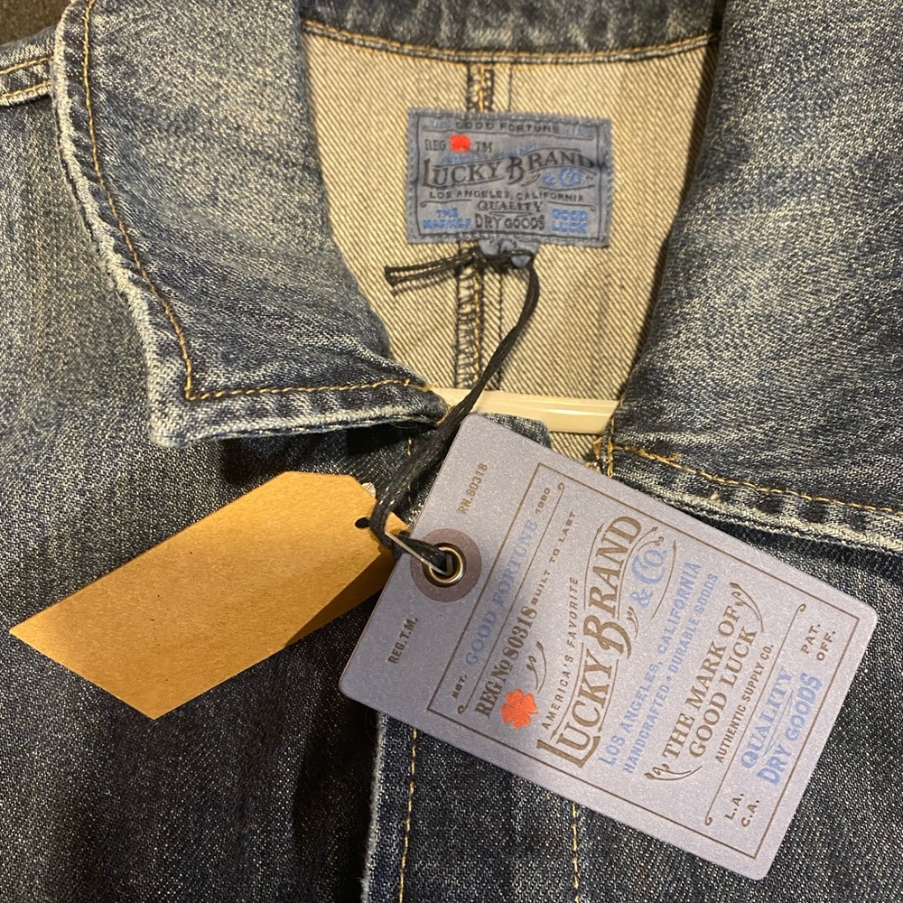 NWT-Lucky Brand Denim Dress, Size Medium - Picture 7 of 8